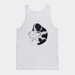 Cute english cocker spaniel sleeping illustration Tank Top